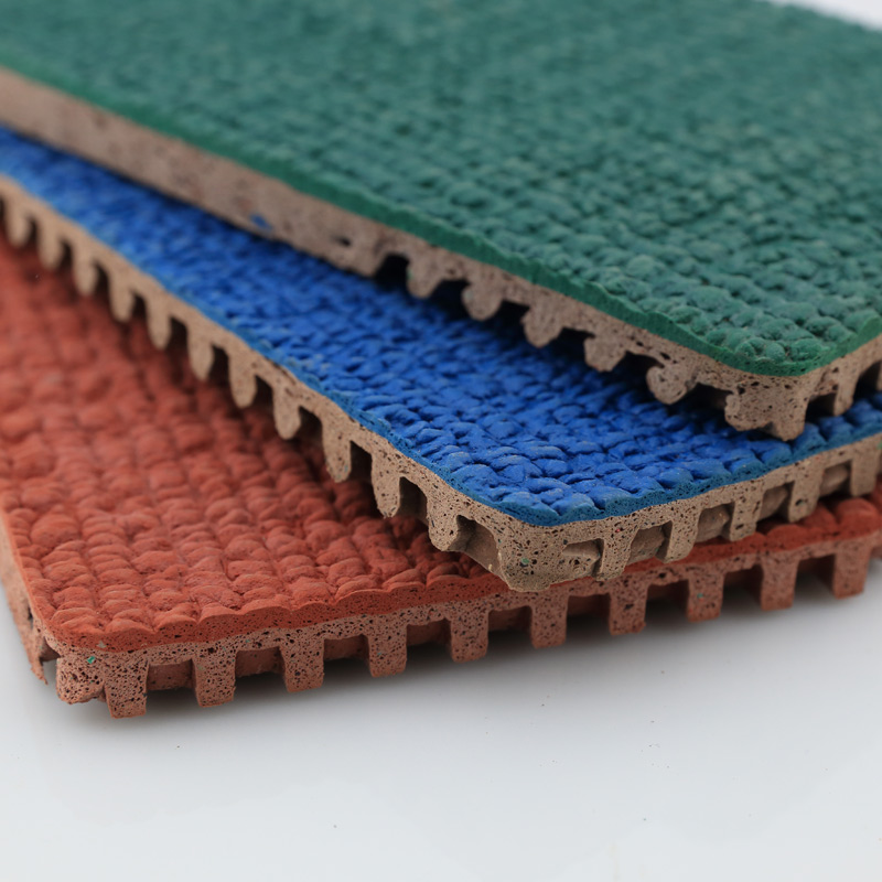 colorful prefabricated rubber athletic track